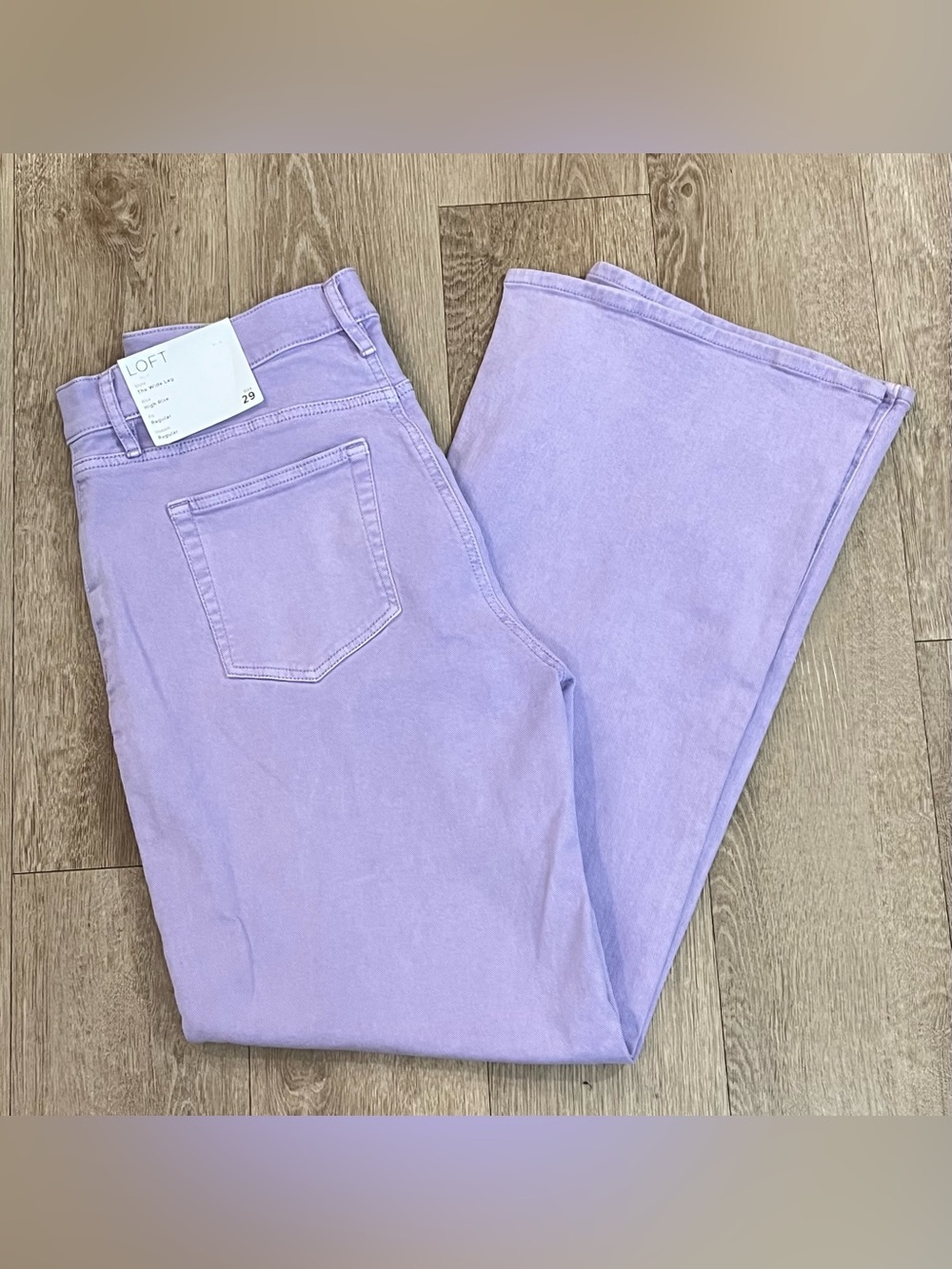 NWT Loft Wide Leg Lavendar Jeans - 8